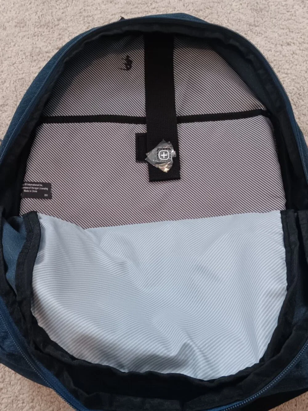 SwissGear Laptop Backpack Heathered Blue Denim Travel School Bag Tech Pack